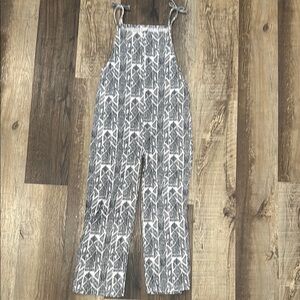 Joe Fresh White and Black Lace Jumpsuit